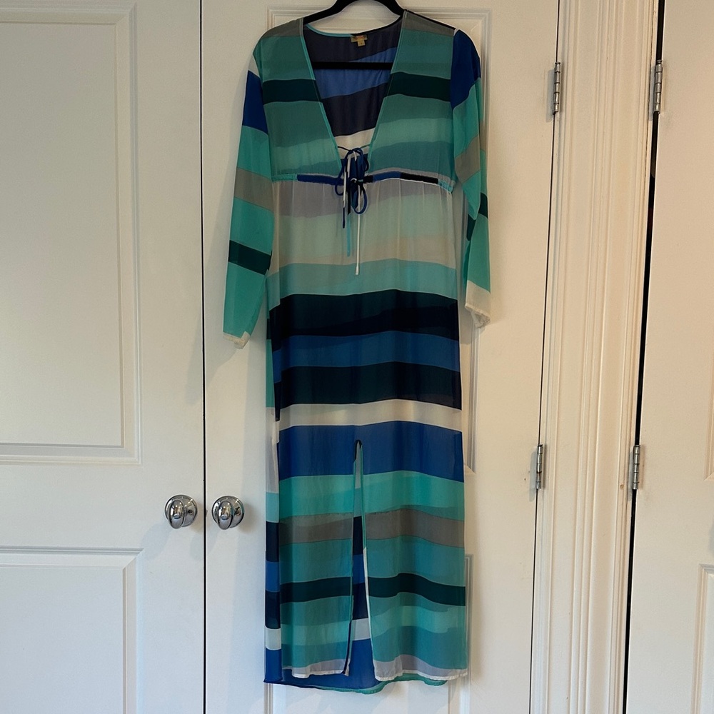 Echo Multicolor Striped Long Sleeve Dress